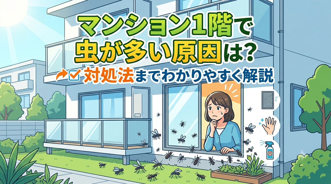 マンション1階で虫が多い原因は？対処法までわかりやすく解説の画像
