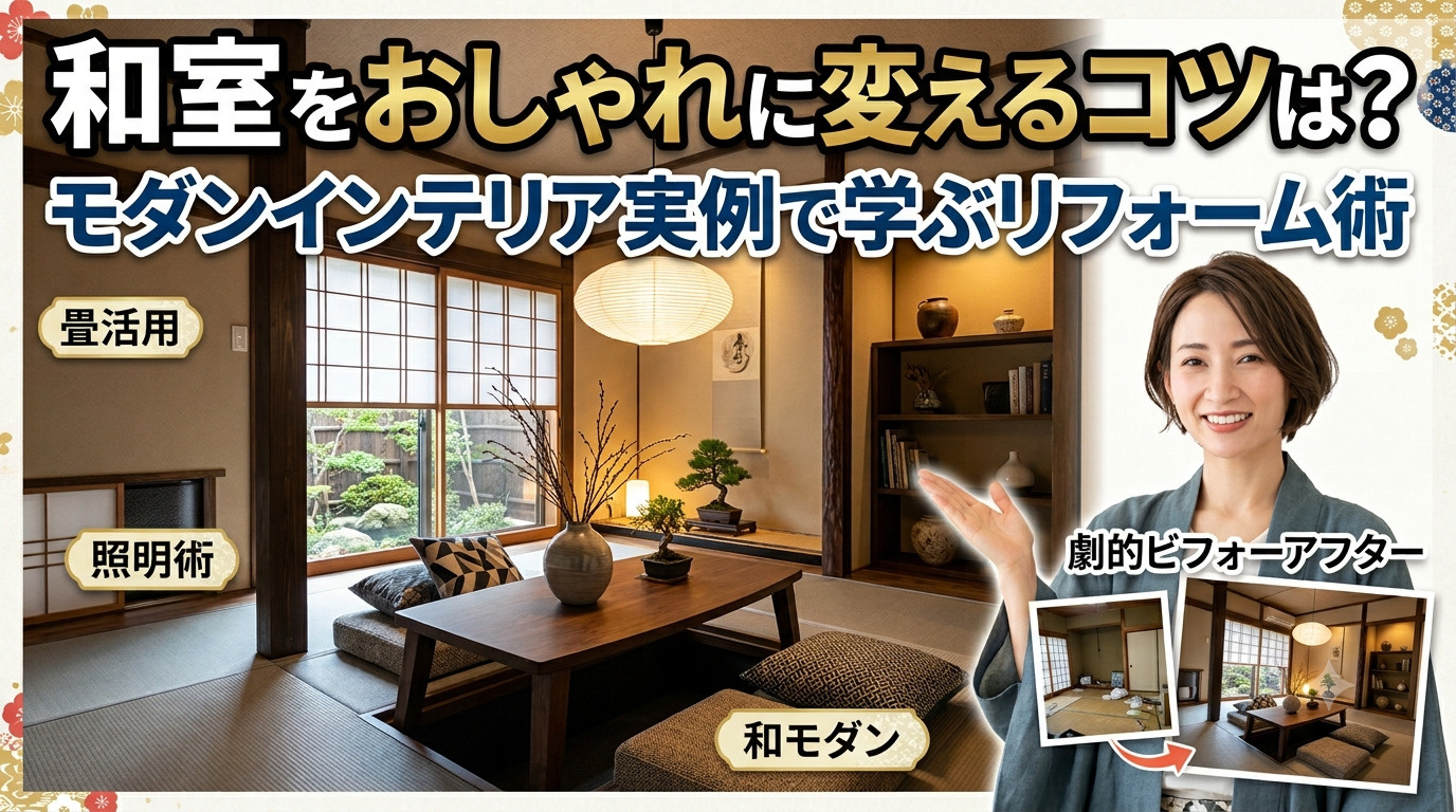 和室をおしゃれに変えるコツは？モダンインテリア実例で学ぶリフ...の画像