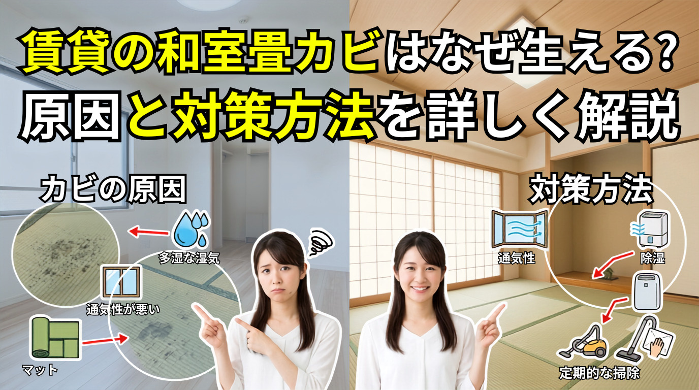 賃貸の和室畳カビはなぜ生える？原因と対策方法を詳しく解説の画像