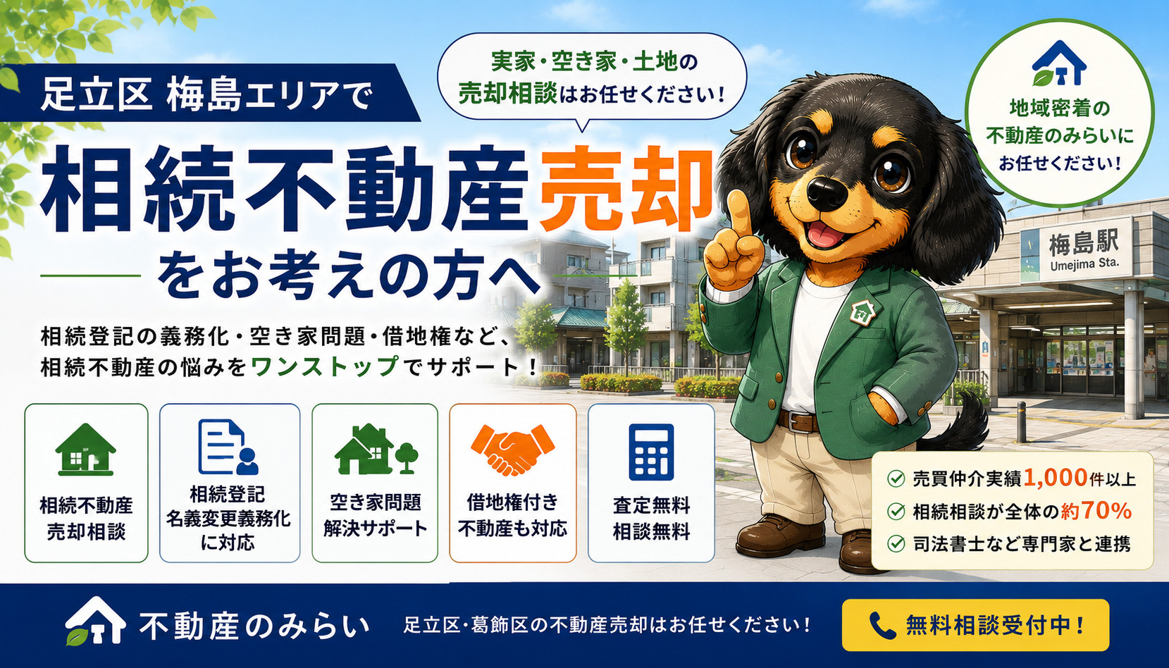 梅島で相続不動産売却をお考えの方へ｜空き家・借地権・相続登記...の画像