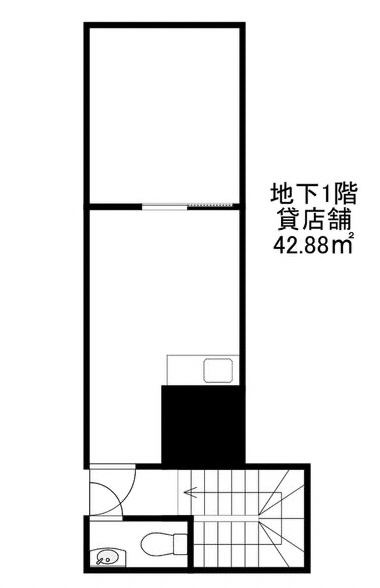 南森町駅前エリア！地下１階店舗約１３坪！飲食店居抜き！の画像