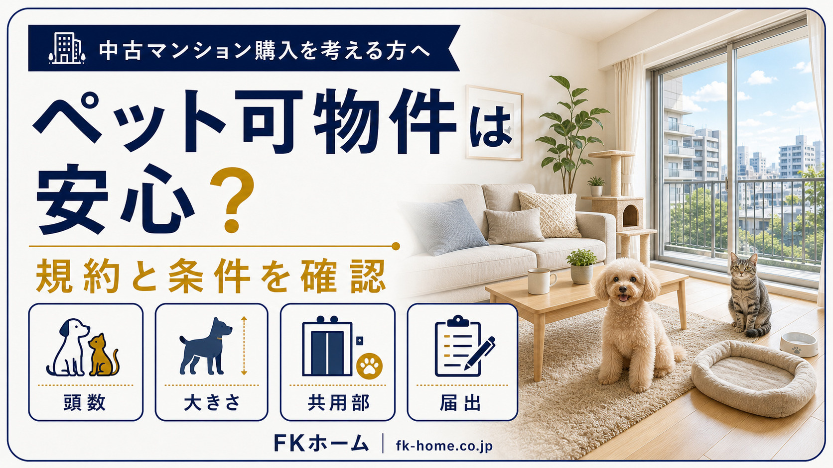 中古マンション購入で「ペット可物件」は本当に安心？管理規約・...の画像