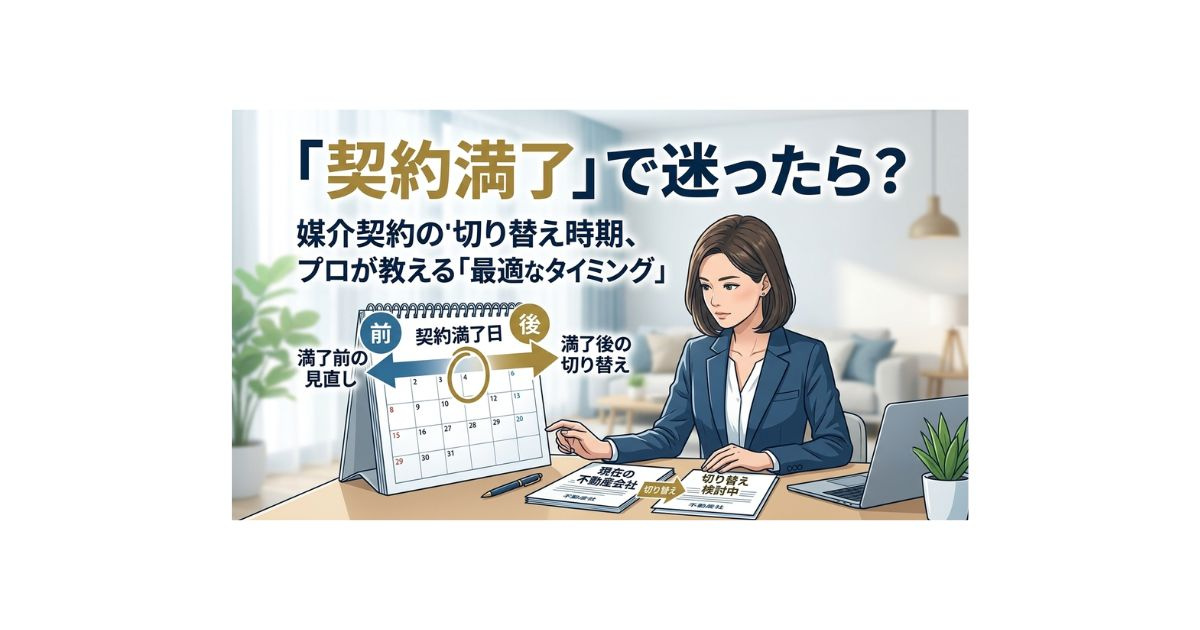 媒介契約の満了前後は要注意？切り替えの最適なタイミングを解説...の画像