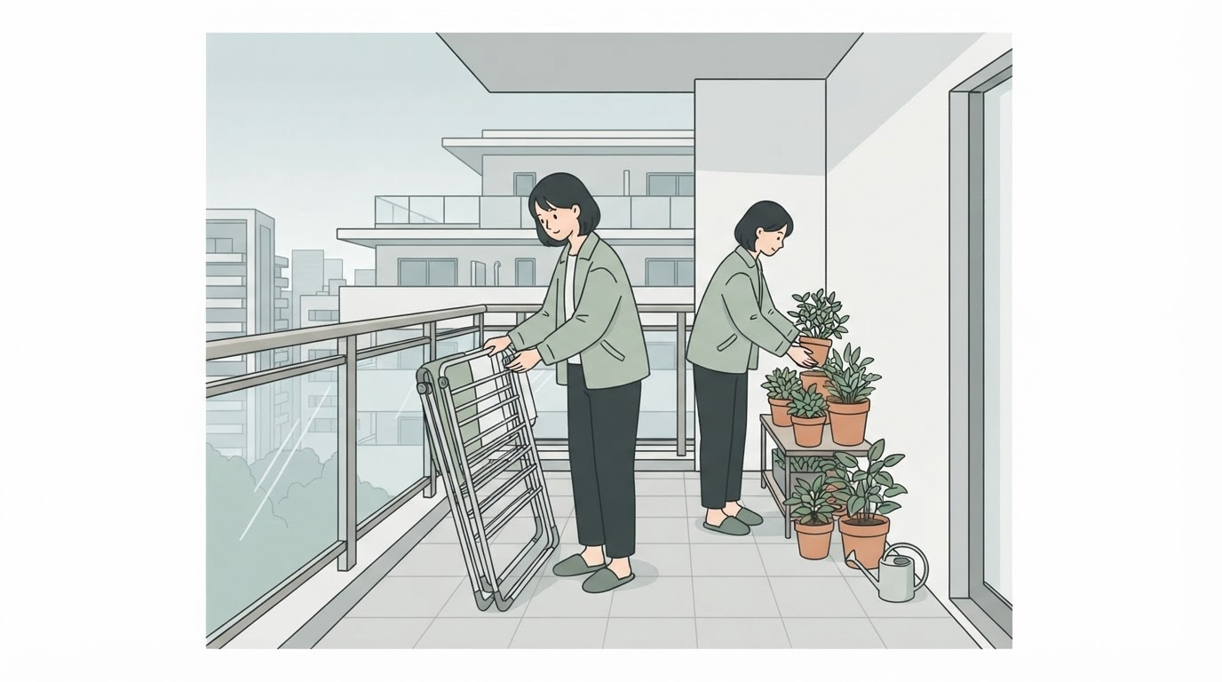 台風・大雨の前にできること。賃貸のベランダと連絡の段取りを整...の画像