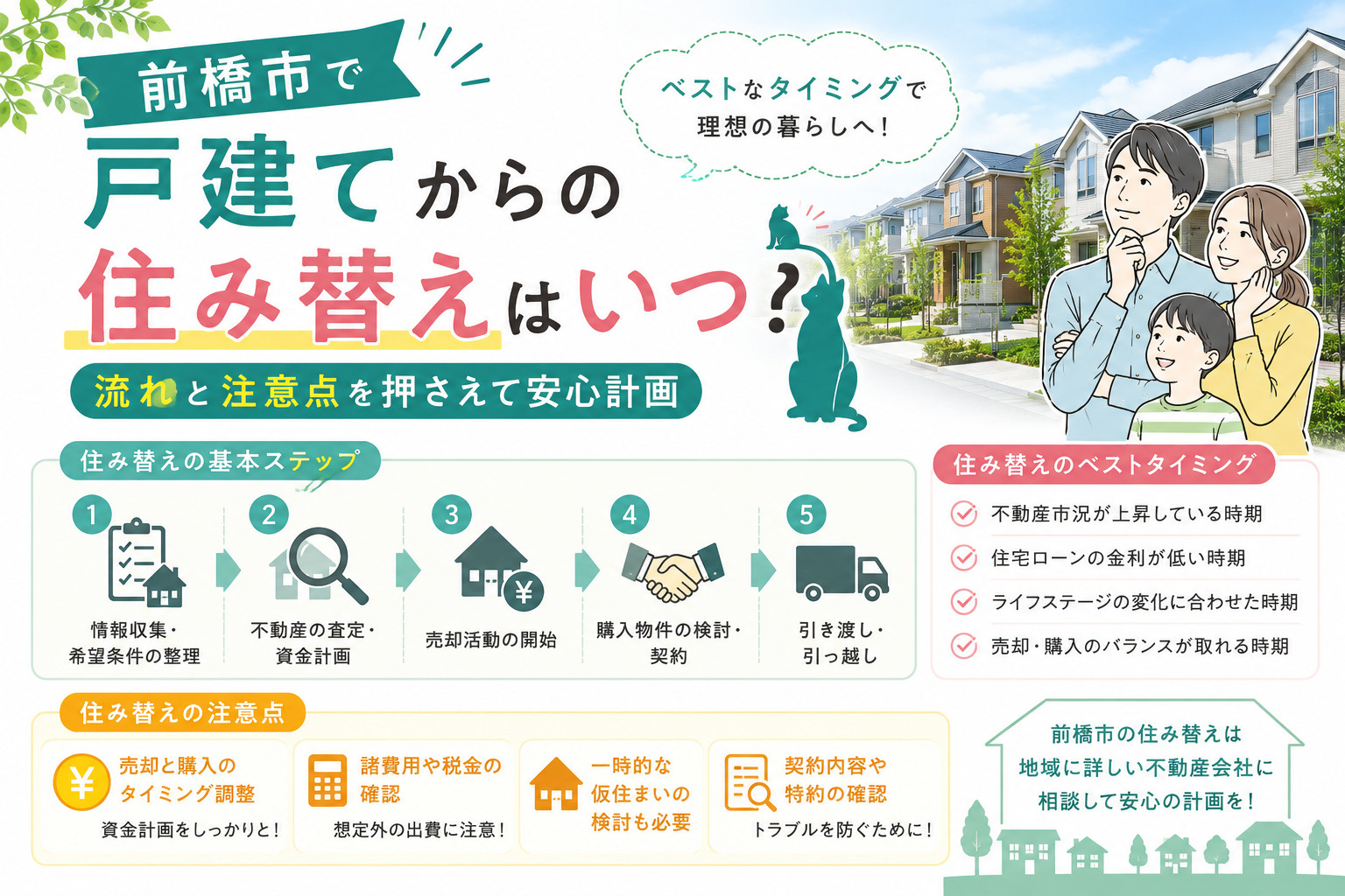 前橋市で戸建てからの住み替えはいつ？流れと注意点を押さえて安...の画像