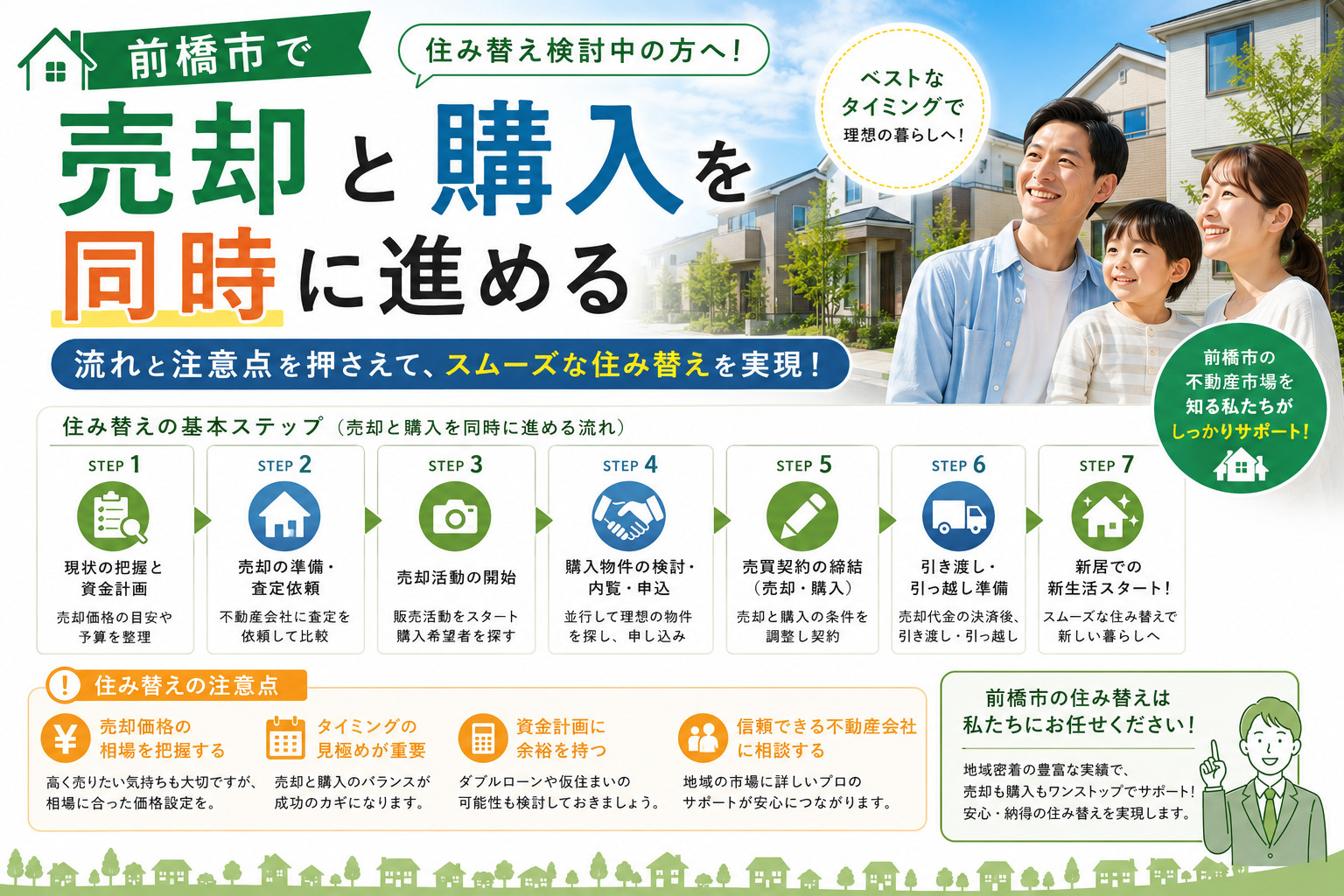前橋市で住み替え検討中の方へ！売却と購入を同時に進める流れと...の画像