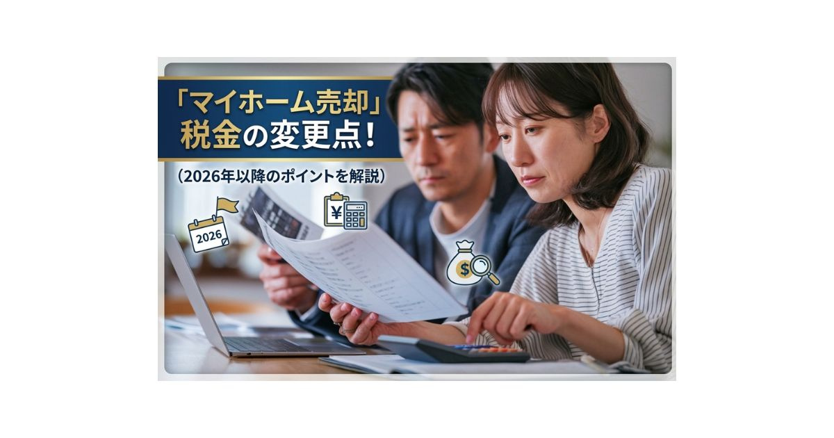 マイホーム売却で税金はどう変わる？2026年以降のポイントを...の画像