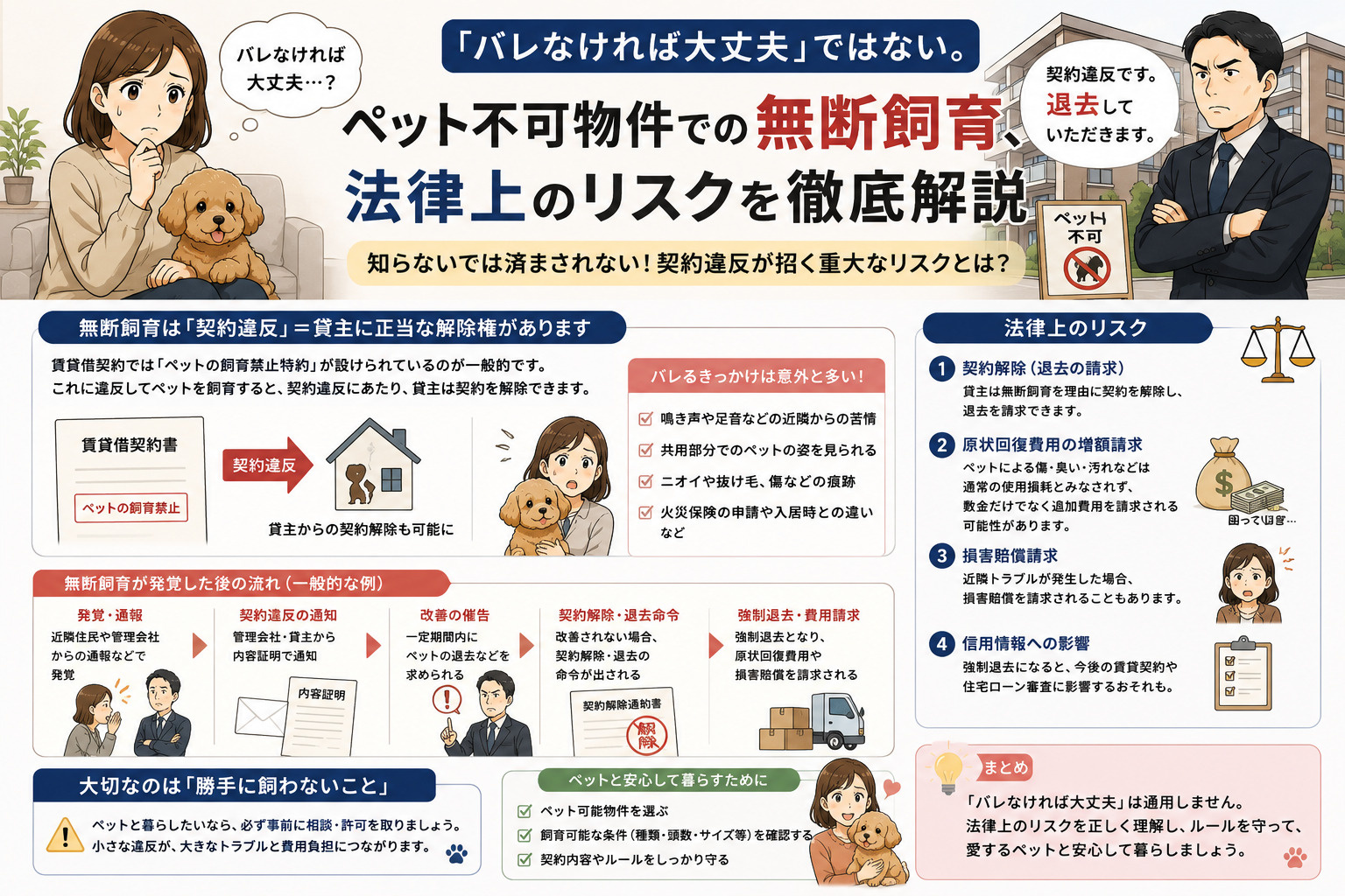 「バレなければ大丈夫」ではない。ペット不可物件での無断飼育、...の画像