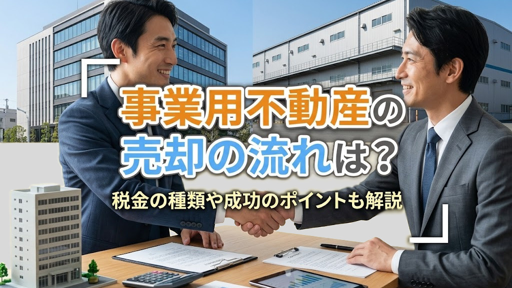 事業用不動産の売却の流れは？税金の種類や成功のポイントも解説...の画像