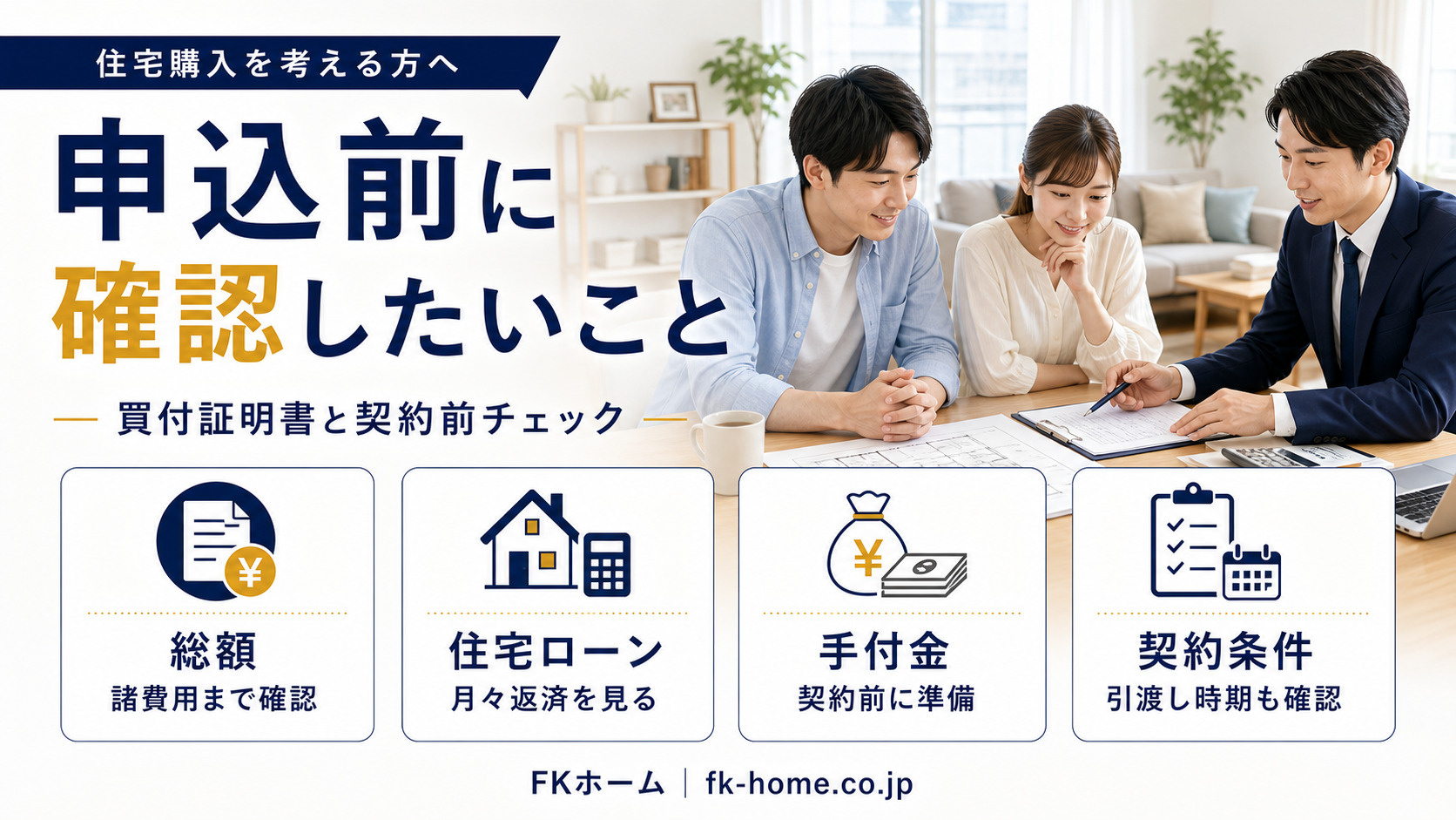 住宅購入で申込前に確認したいこと｜買付証明書と契約前チェック...の画像