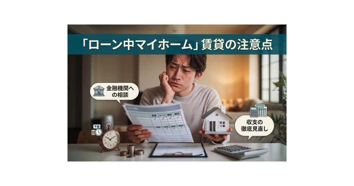 住宅ローン中の物件を賃貸に出す前に確認！金融機関への相談や収...の画像