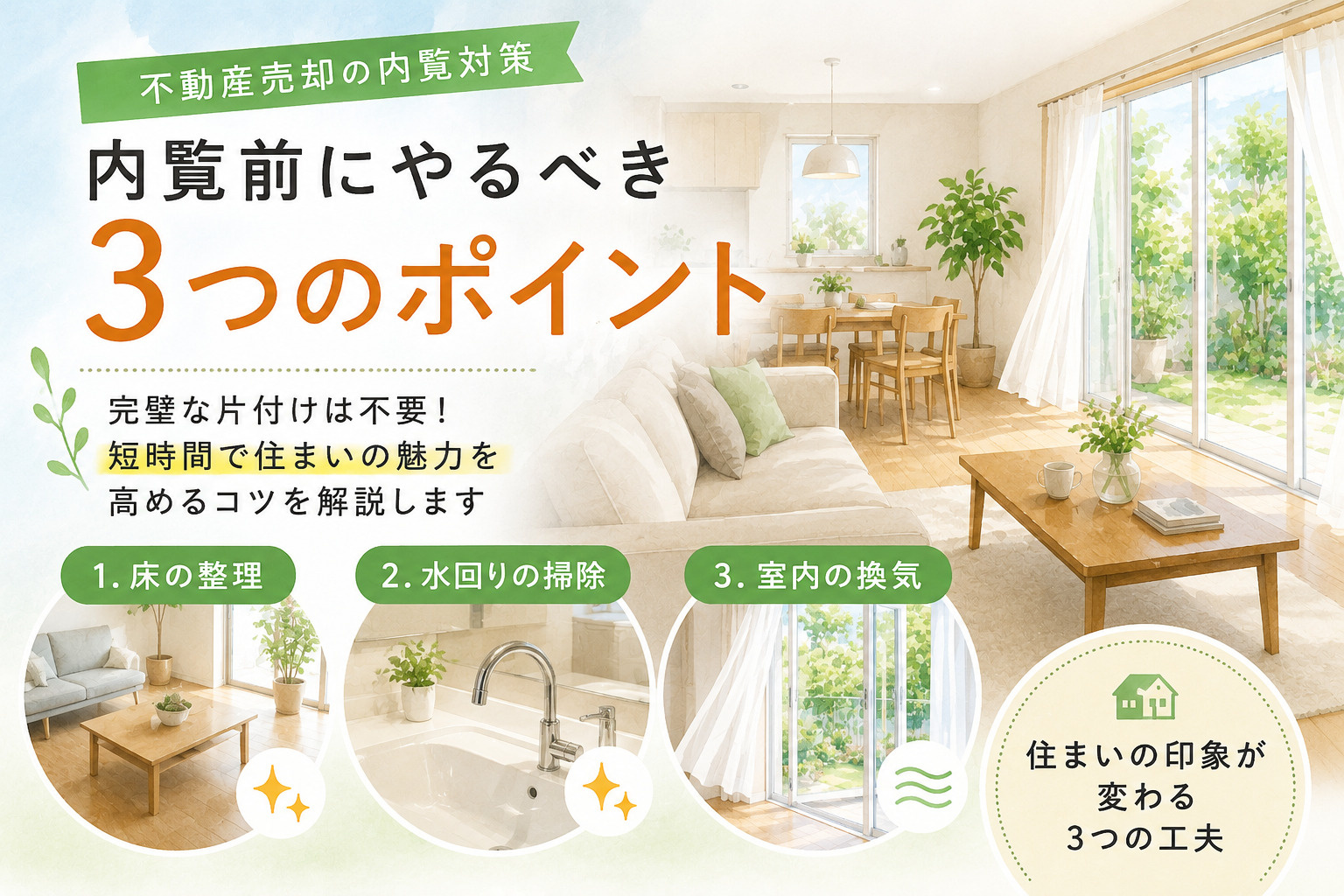 片付けが苦手でも大丈夫。内覧前に最低限やるべき3つのこと【こ...の画像