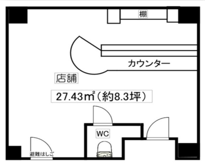 昭和町駅前！人気ビル９階のＢＡＲ居抜き店舗！約8.3坪１業種...の画像