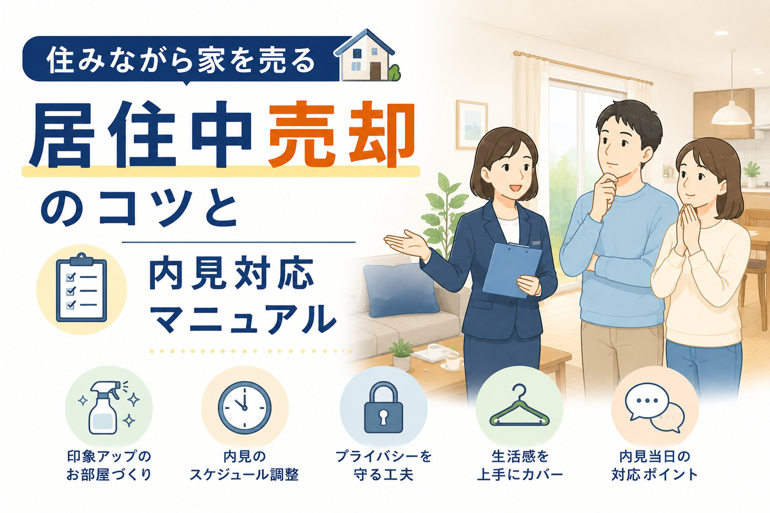 住みながら家を売る「居住中売却」のコツと内見対応マニュアルの画像