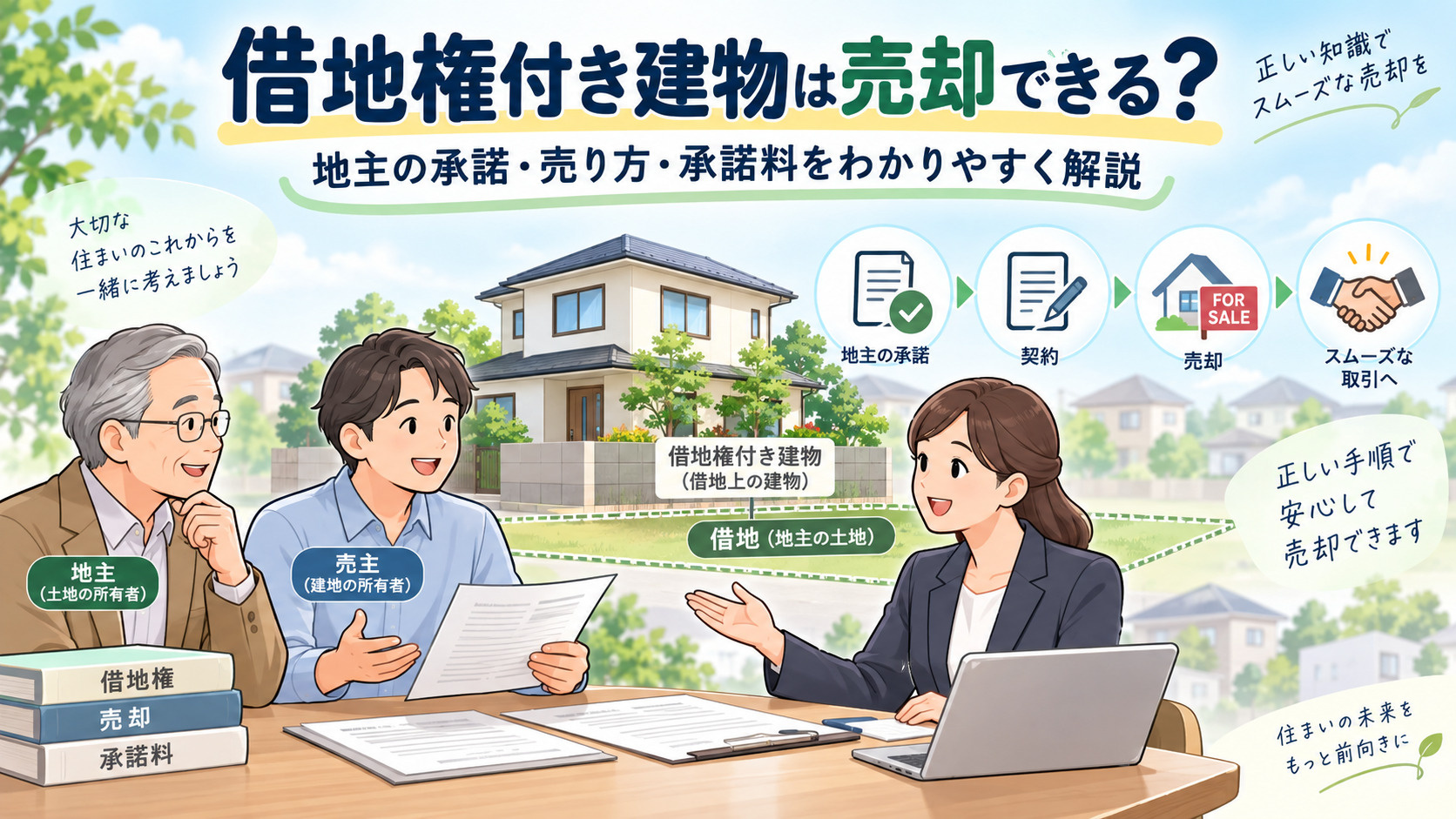 借地権付き建物は売却できる？地主の承諾・売り方・承諾料を解説...の画像