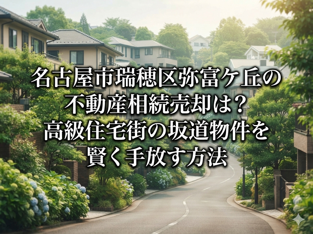 【名古屋市瑞穂区】弥富ケ丘の不動産相続売却は？高級住宅街の坂...の画像
