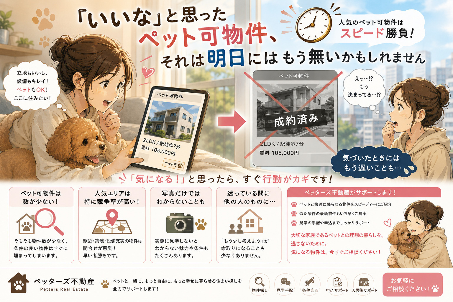 「いいな」と思ったペット可物件、それは明日にはもう無いかもし...の画像