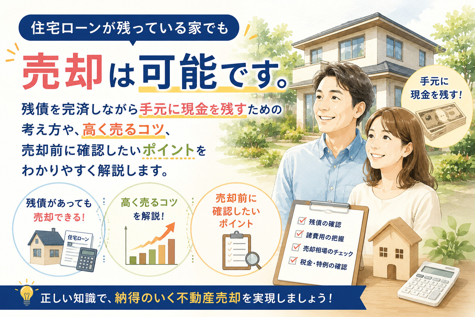 ローンが残っている家でも、手取りゼロにならない方法があります...の画像