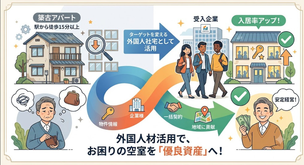 築古・駅から遠い物件こそチャンス！外国人技能実習生・労働者の...の画像