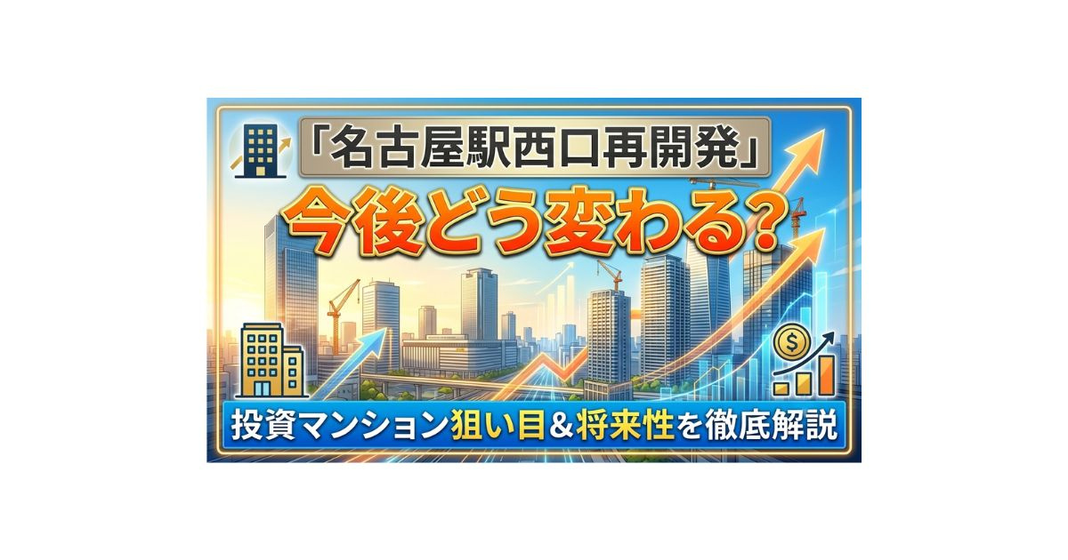 名古屋駅西口再開発は今後どう変わる？投資マンションの狙い目と...の画像