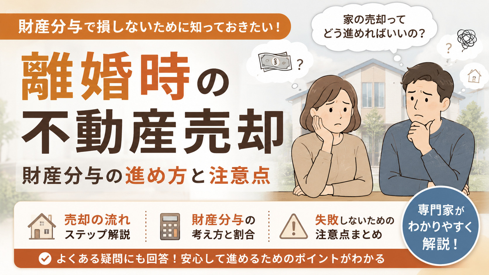 離婚時の不動産売却｜財産分与の進め方と注意点の画像