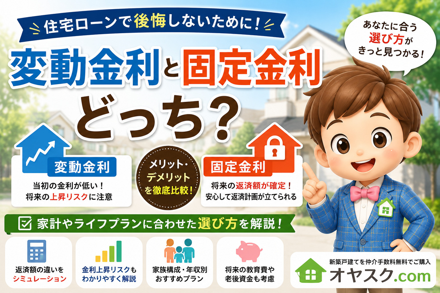 変動金利と固定金利はどっちがいい？住宅ローンで後悔しない選び...の画像