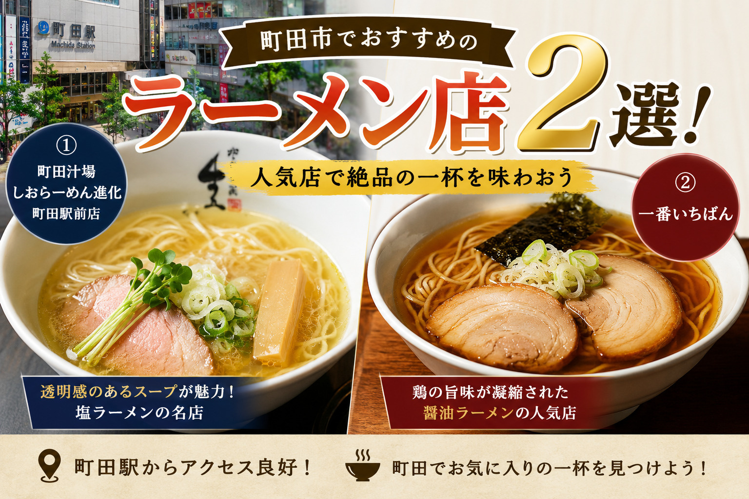 町田市でおすすめのラーメン店2選！人気店で絶品の一杯を味わお...の画像