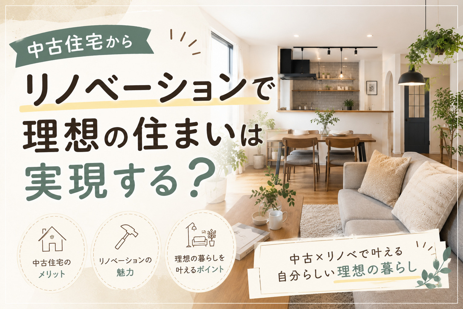 中古住宅からリノベーションで理想の住まいは実現できる？費用相...の画像
