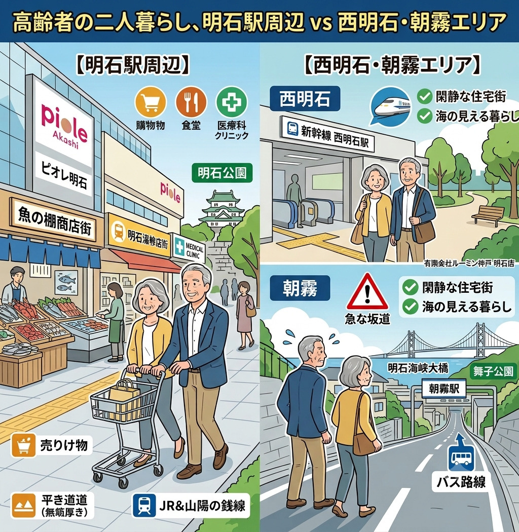 【シニア同居・熟年夫婦】高齢者の二人暮らしならどっち？「明石...の画像