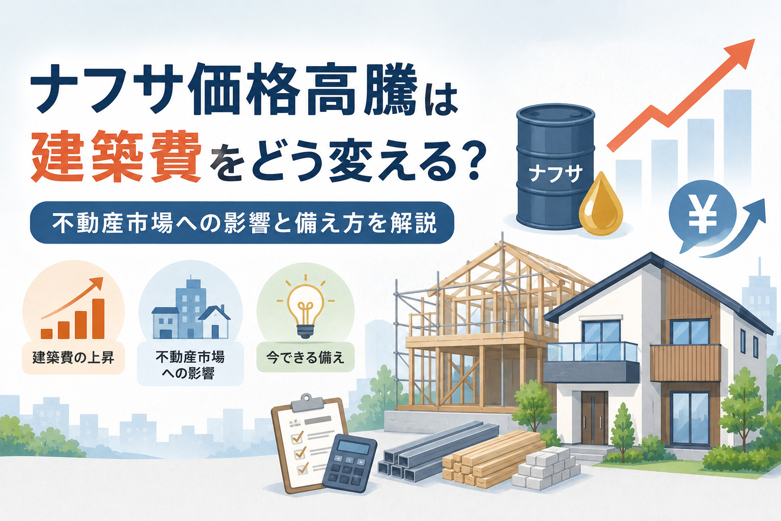 ナフサ価格高騰は建築費をどう変える？不動産市場への影響と備え...の画像