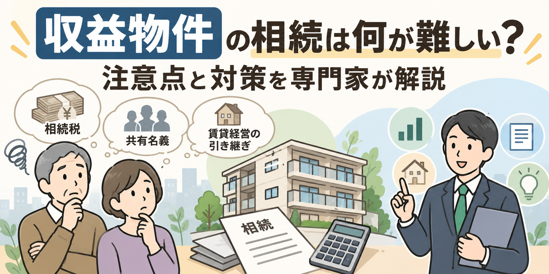 収益物件の相続は何が難しい？注意点と対策を専門家が解説の画像