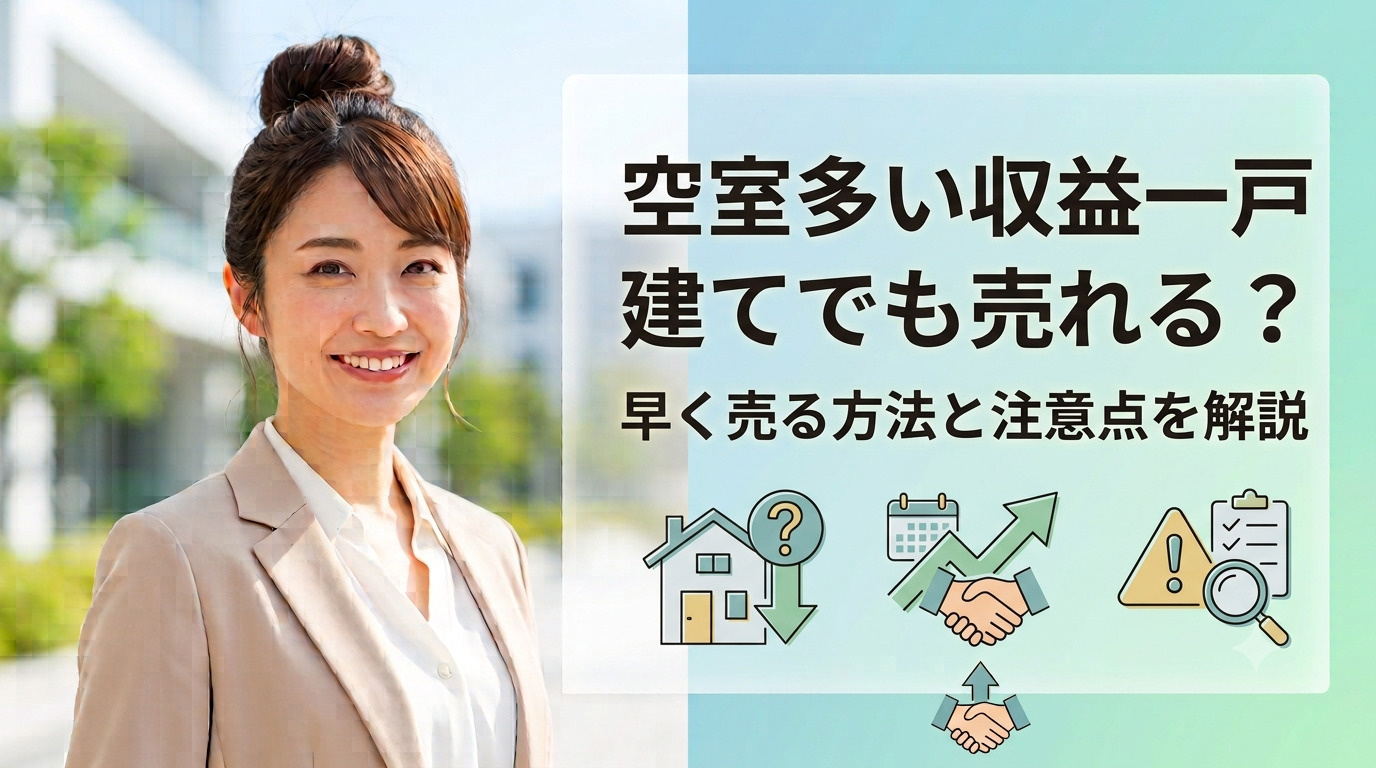 空室多い収益一戸建てでも売れる？早く売る方法と注意点を解説の画像