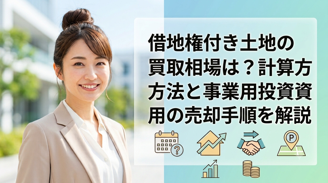 借地権付き土地の買取相場は？計算方法と事業用投資用の売却手順...の画像
