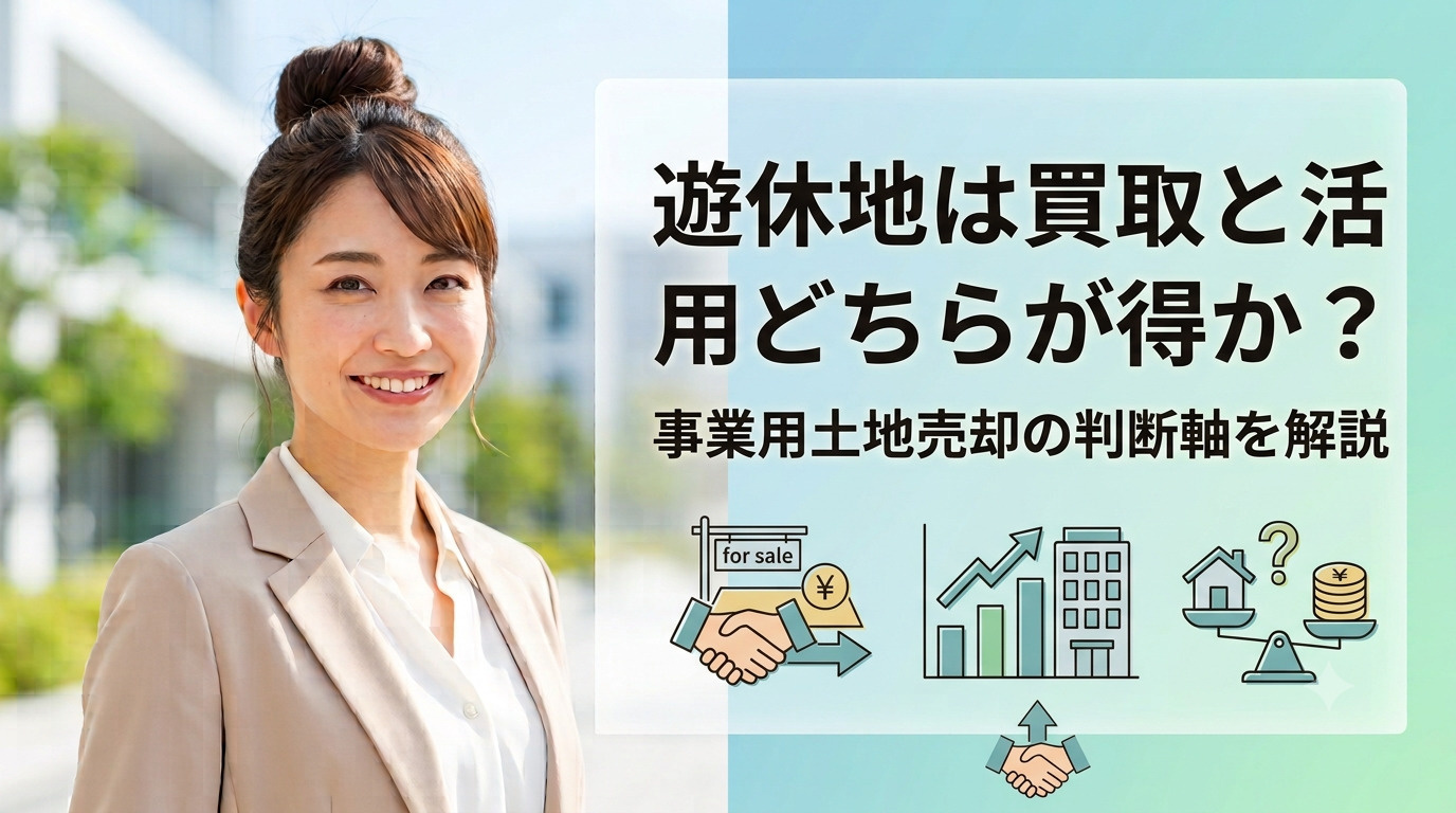 遊休地は買取と活用どちらが得か？事業用土地売却の判断軸を解説...の画像