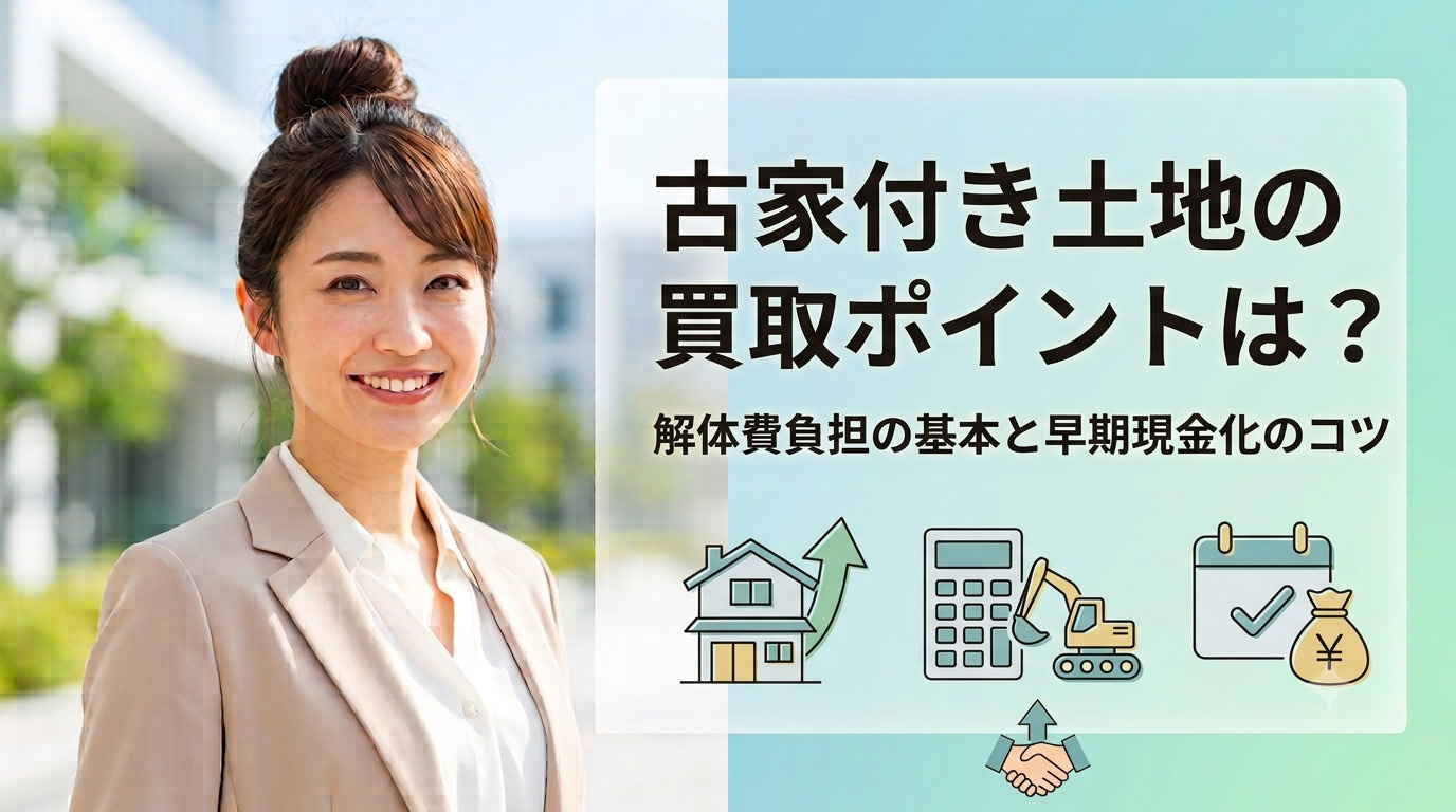 古家付き土地の買取ポイントは？解体費負担の基本と早期現金化の...の画像
