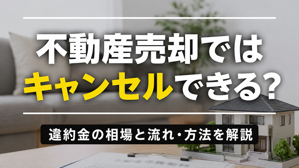 不動産売却ではキャンセルできる？違約金の相場と流れ・方法を解...の画像