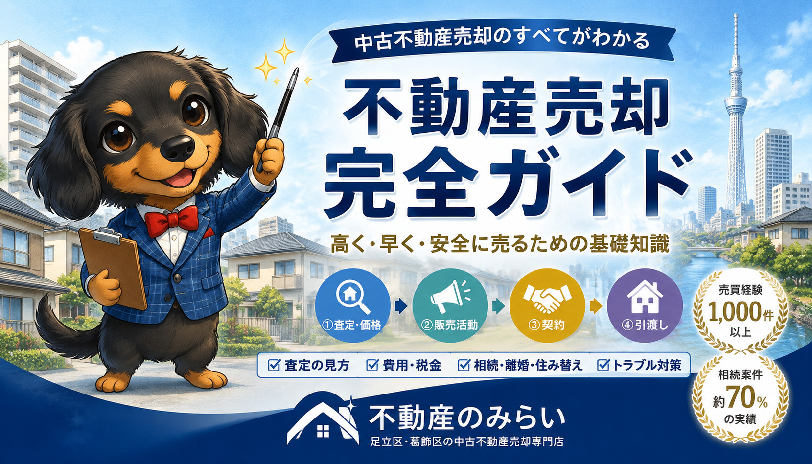 不動産売却完全ガイド｜家・マンション・土地を高く安全に売る流...の画像