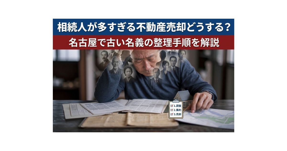 相続人が多すぎる不動産売却どうする？名古屋で古い名義の整理手...の画像