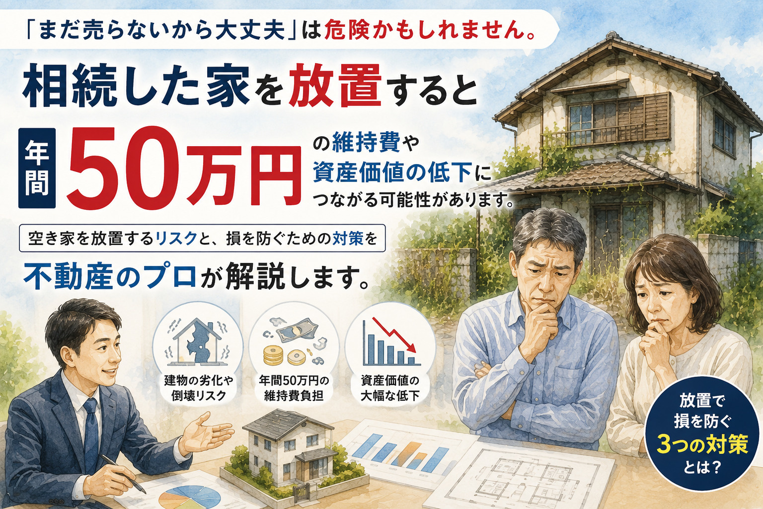 相続した家の放置が、一番危険な理由を正直に話します【放置で年...の画像