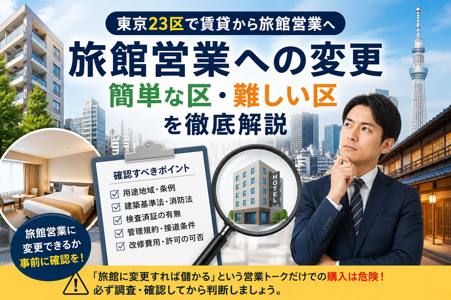 【2026年版】東京23区で賃貸から旅館営業へ変更｜簡単な区...の画像