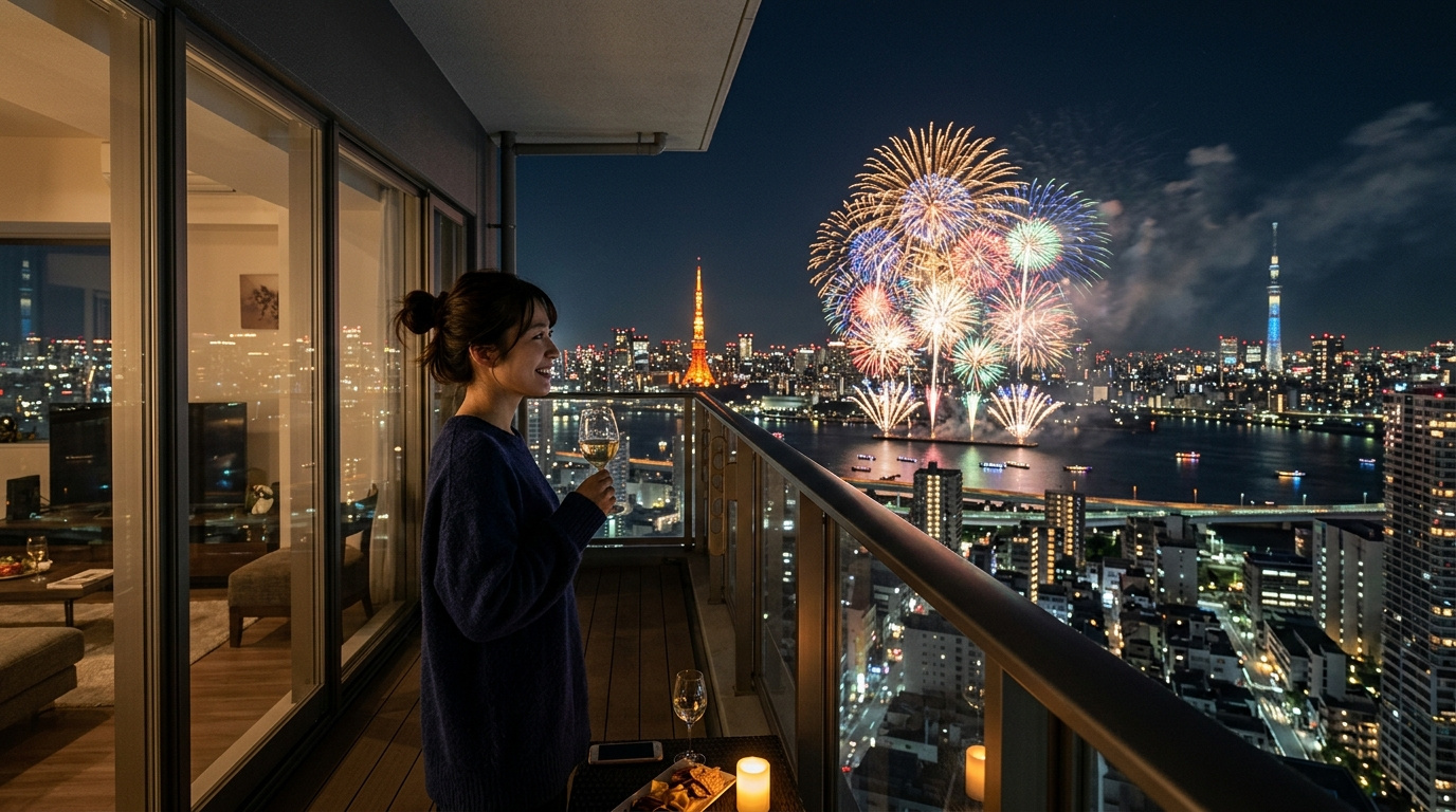 夏本番！都内の花火が見える