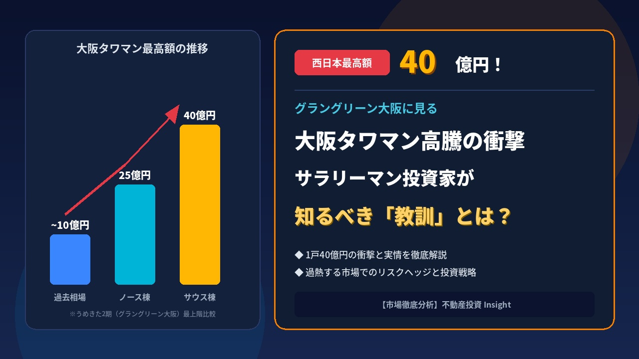 西日本最高額40億円！グラングリーン大阪に見る大阪タワマン高...の画像