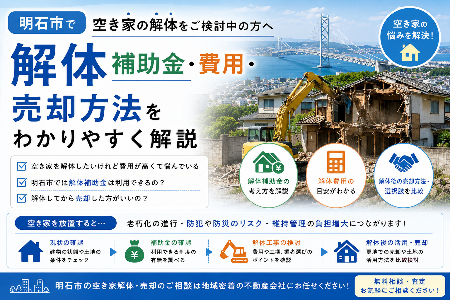 明石市の空き家解体補助金とは？解体費用・売却との違い・活用方...の画像