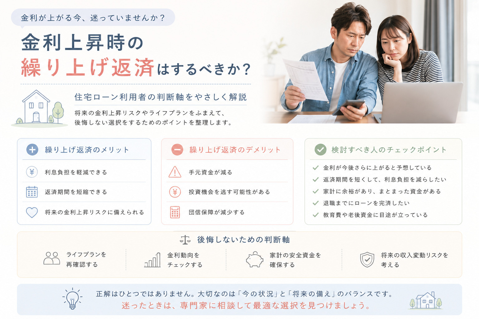 金利上昇時の繰り上げ返済はするべきか？住宅ローン利用者の判断...の画像