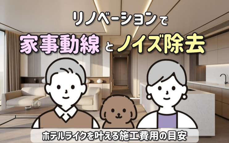 リノベーションで家事動線とノイズ除去は可能？ホテルライクを叶...の画像