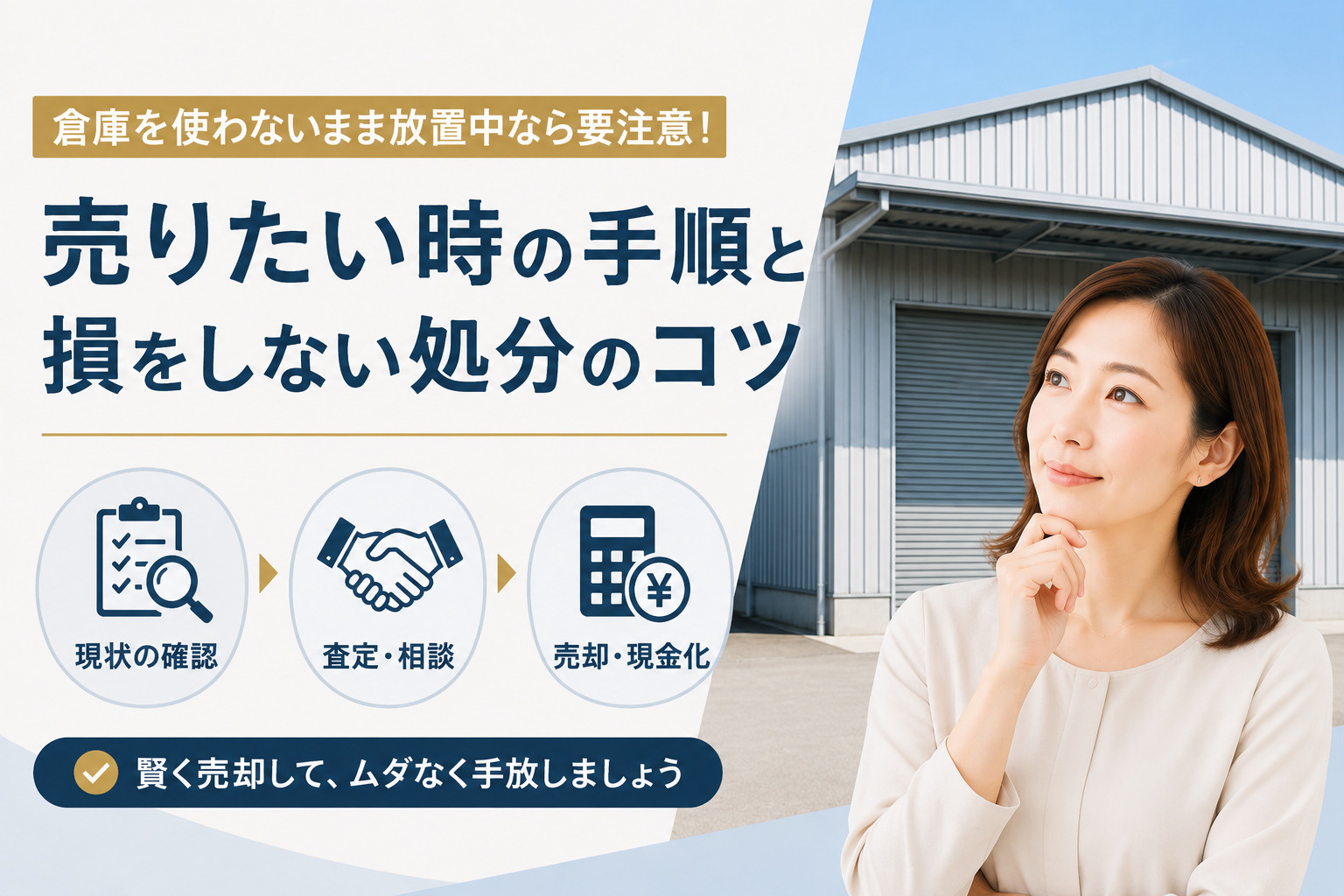 倉庫を使わないまま放置中なら要注意！売りたい時の手順と損をし...の画像