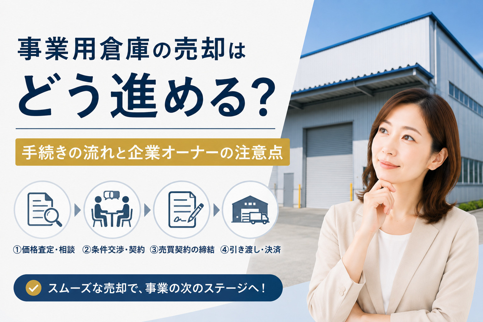 事業用倉庫の売却はどう進める？手続きの流れと企業オーナーの注...の画像