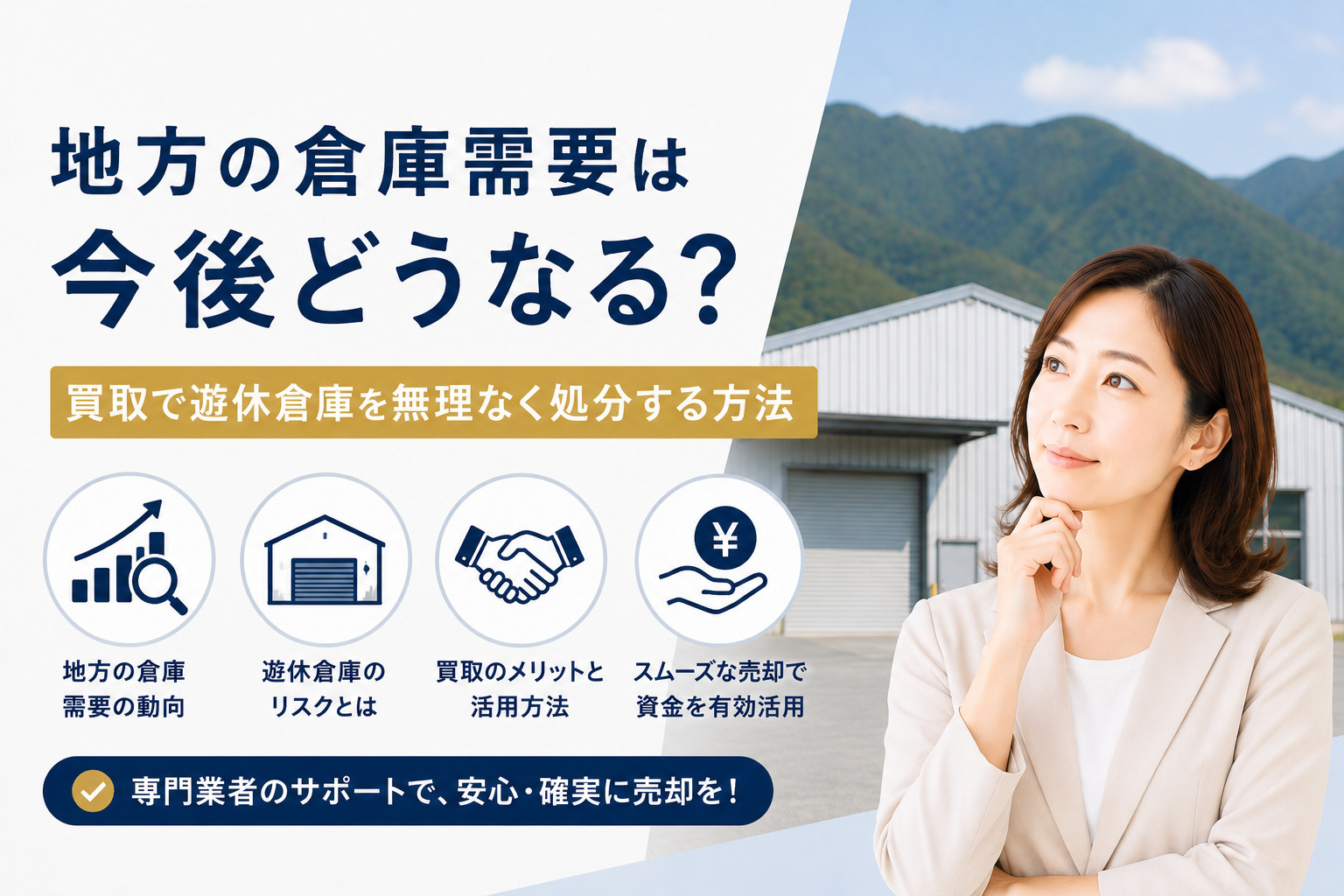 地方の倉庫需要は今後どうなる？買取で遊休倉庫を無理なく処分す...の画像