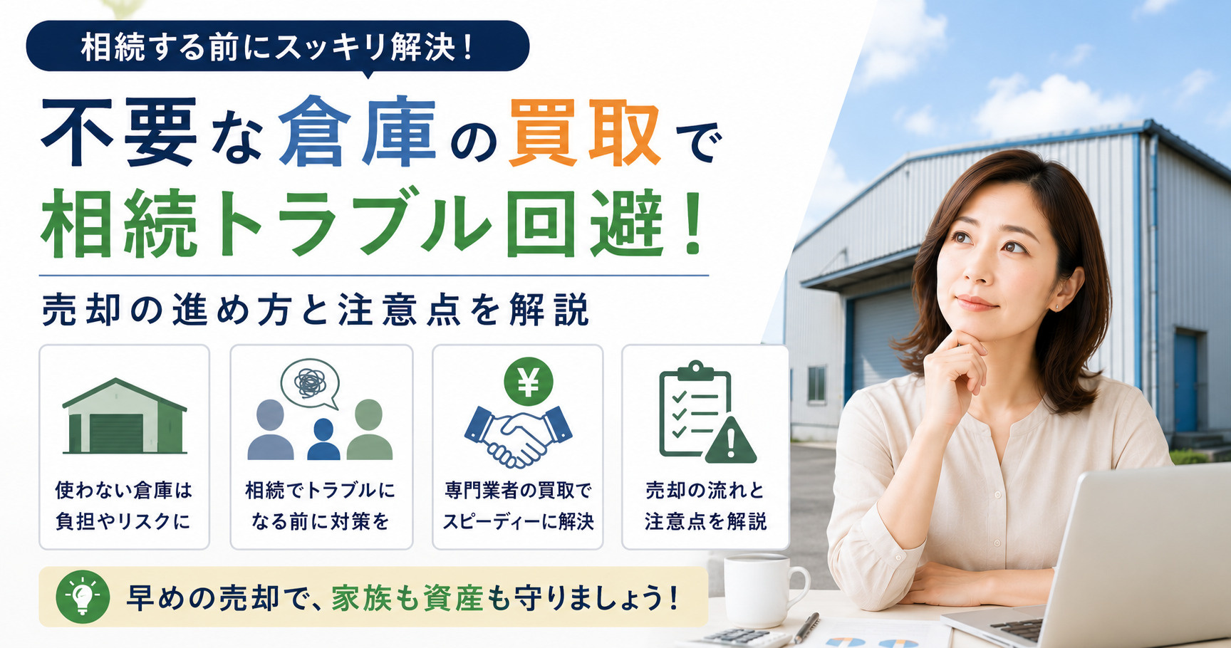 不要な倉庫の買取で相続トラブル回避！売却の進め方と注意点を解...の画像