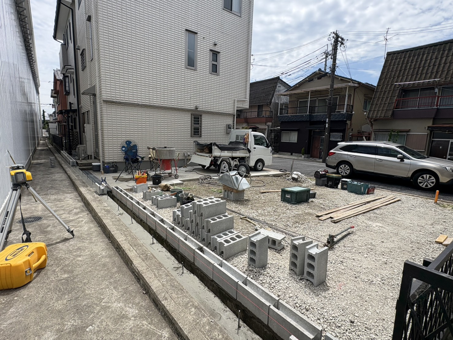 奈良市の外構工事｜使いやすい駐車場づくりを進めていますの画像